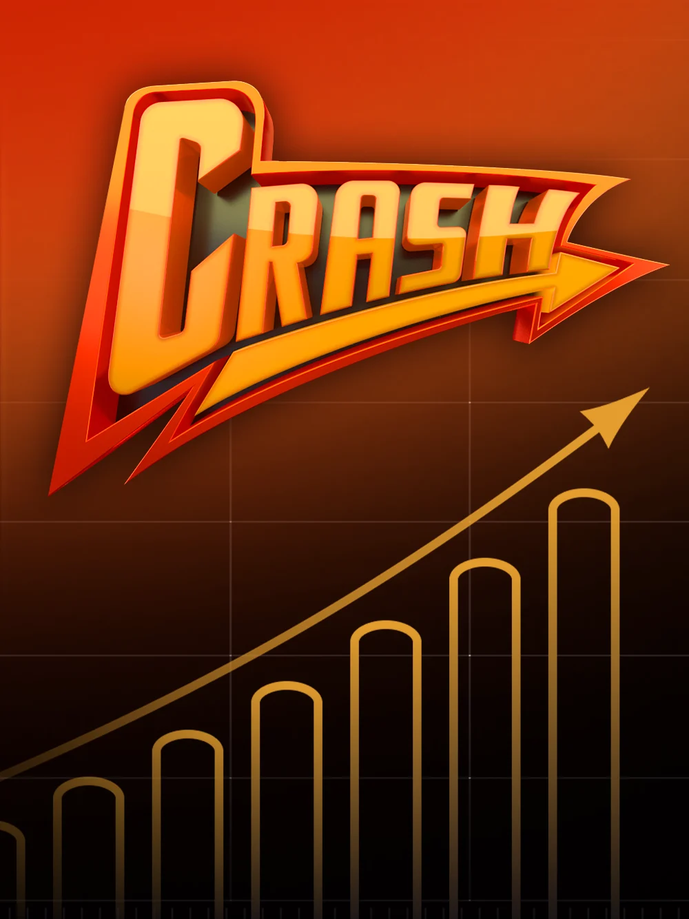 Juego crash con interfaz intensa y enfoque en multiplicador